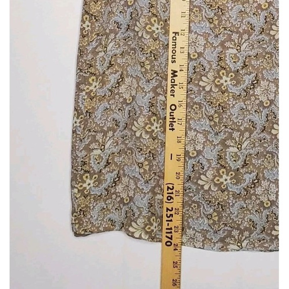 Vtg Old Navy Paisley Floral Skirt 6 Fairy Lined Overlay Preppy Garden Tea Y2K - Picture 5 of 8
